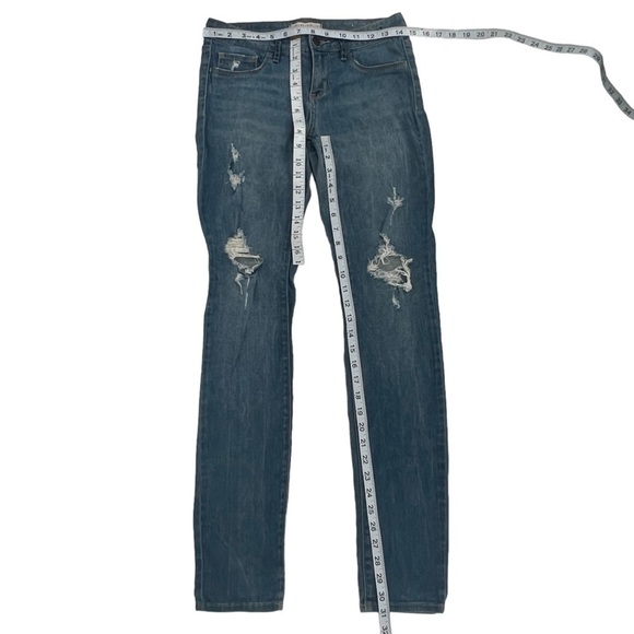 Bullhead Black Distressed Blue Denim Jeggings Size 7 Women’s - Picture 4 of 6